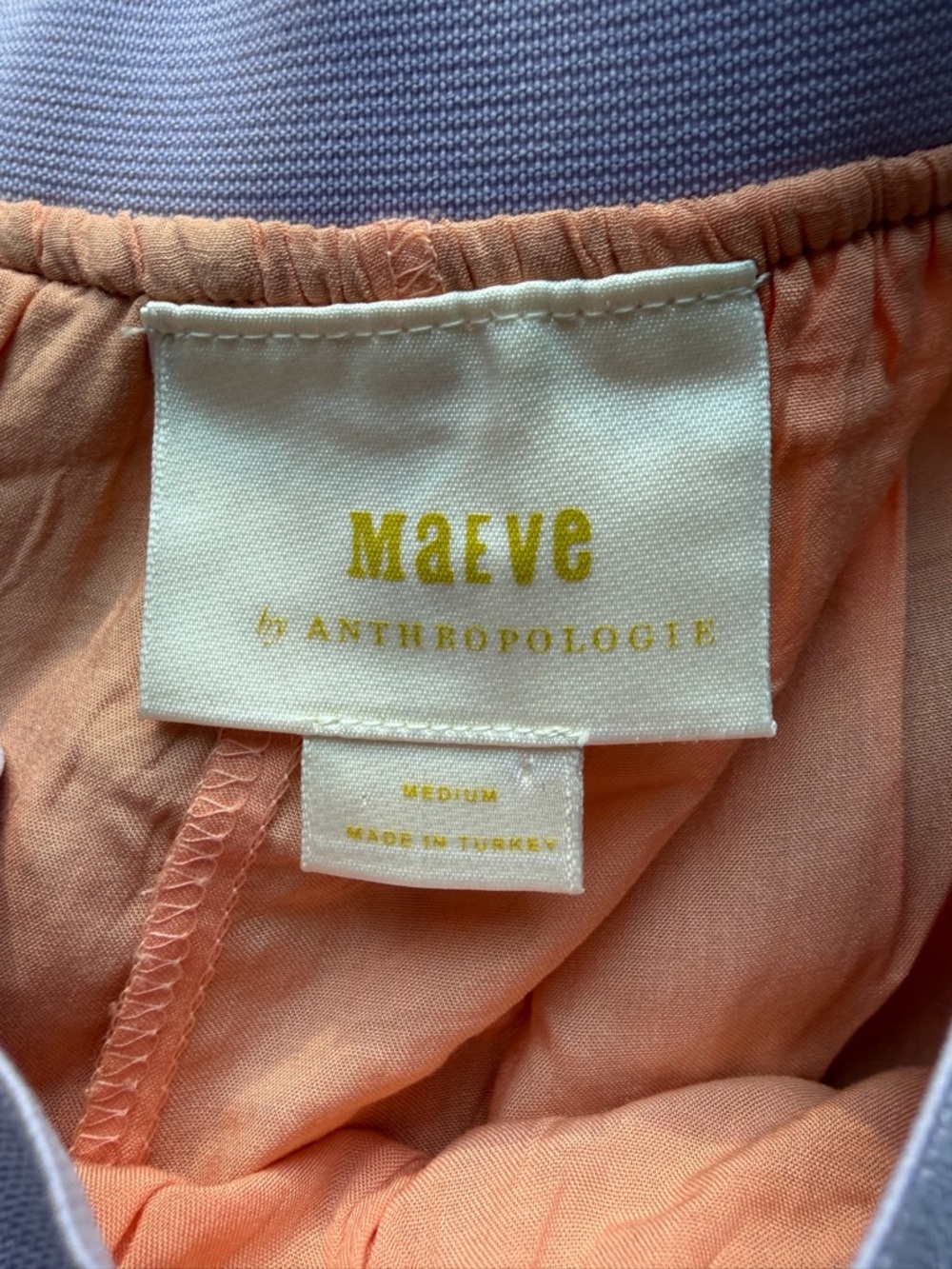 Maeve Peach Midi Skirt with Lavender & Mint Pixel Floral - Picture 2 of 4